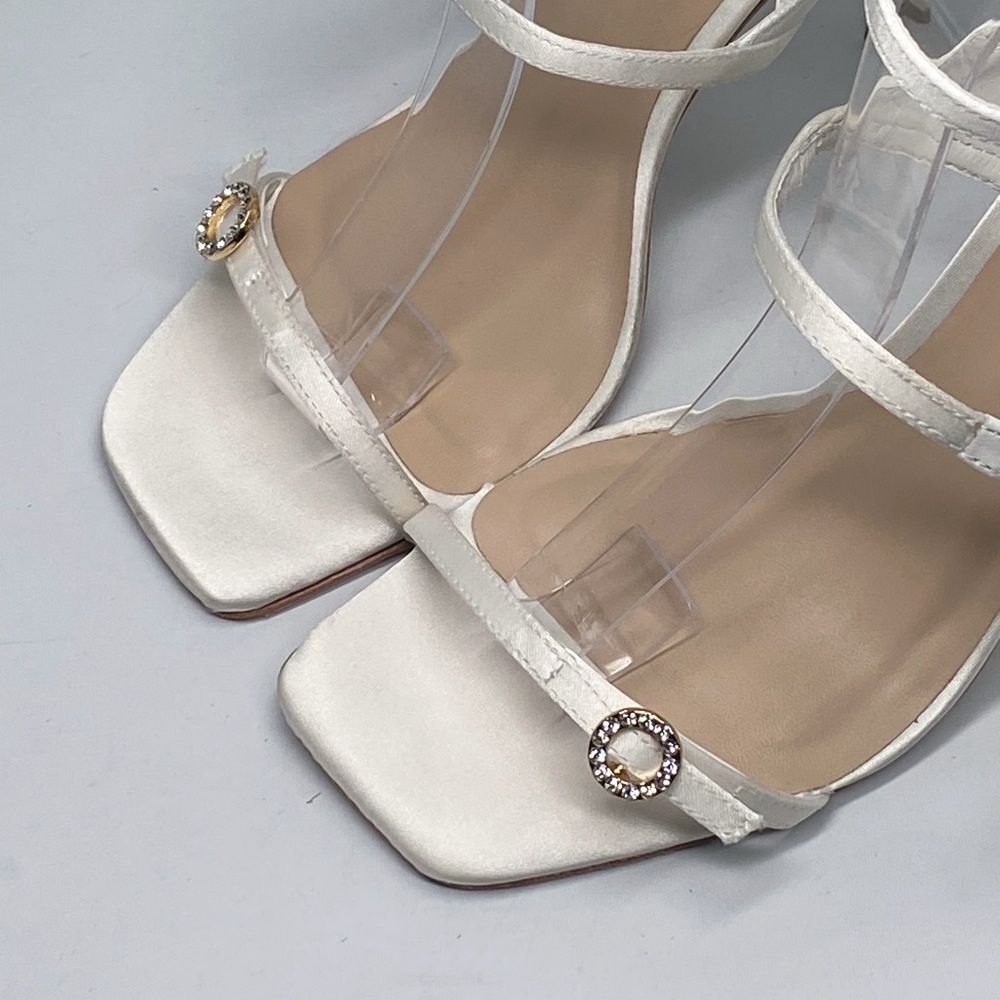 Cinq à SeptCeleste 100MM Satin High-Heel Sandals size 38 - Picture 9 of 16